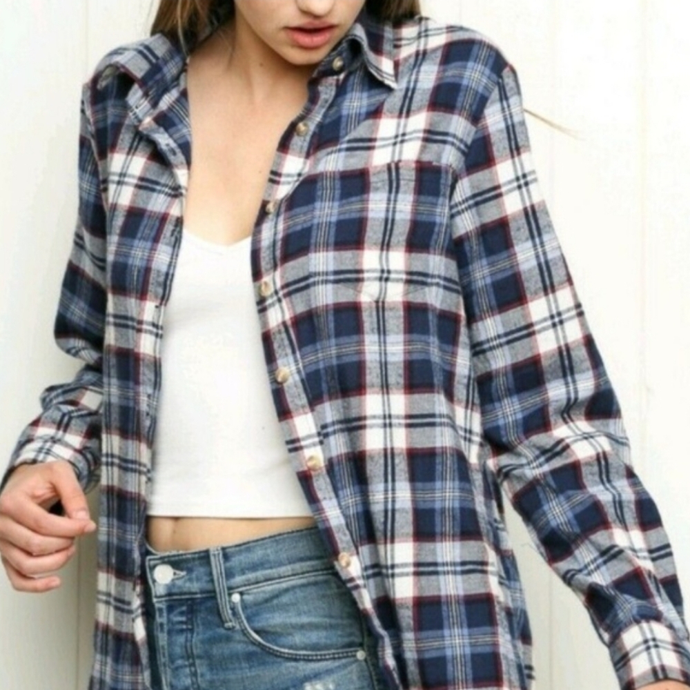 Brandy Melville Wylie Flannel Plaid Shirt